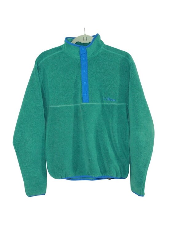 L.L. Bean Sweaters - LL Bean Classic Snap Fleece Pullover Sweater Outdoor Athletic Green XS